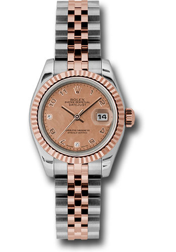 Rolex Watches - Datejust Lady - Steel and Gold Pink Gold - Fluted Bezel - Jubilee - Style No: 179171 chadj