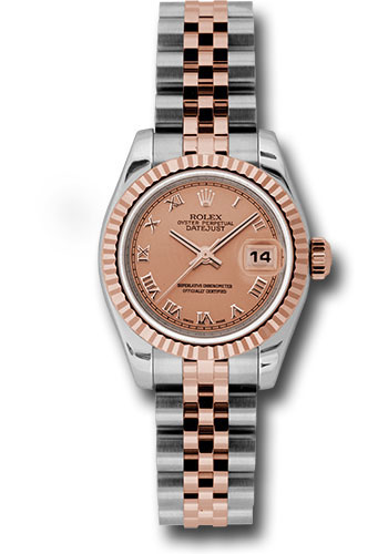 Rolex Watches - Datejust Lady - Steel and Gold Pink Gold - Fluted Bezel - Jubilee - Style No: 179171 prj