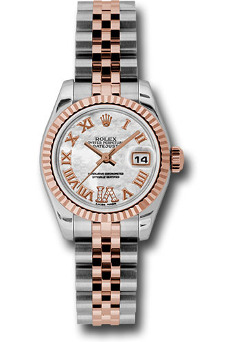 Rolex Watches - Datejust Lady - Steel and Gold Pink Gold - Fluted Bezel - Jubilee - Style No: 179171 mdrj