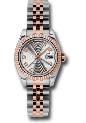 Rolex Watches - Datejust Lady - Steel and Gold Pink Gold - Fluted Bezel - Jubilee - Style No: 179171 scaj
