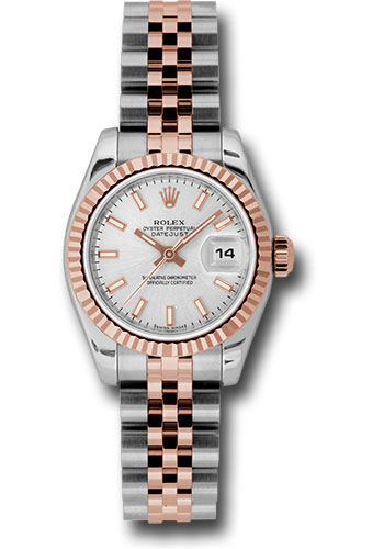 Rolex Watches - Datejust Lady - Steel and Gold Pink Gold - Fluted Bezel - Jubilee - Style No: 179171 sij