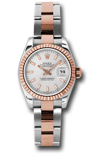 Rolex Watches - Datejust Lady - Steel and Gold Pink Gold - Fluted Bezel - Oyster - Style No: 179171 sio