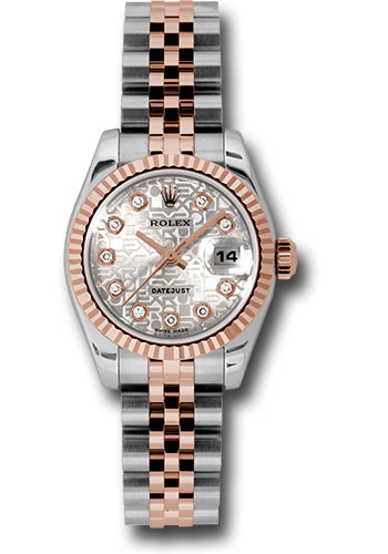Rolex Watches - Datejust Lady - Steel and Gold Pink Gold - Fluted Bezel - Jubilee - Style No: 179171 sjdj