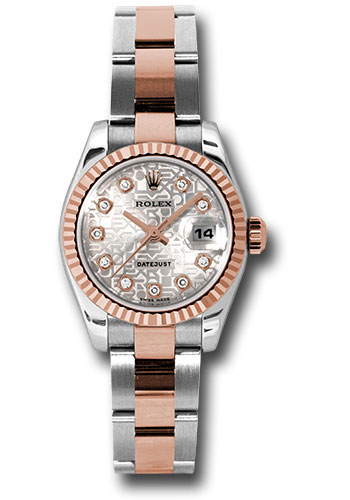 Rolex Watches - Datejust Lady - Steel and Gold Pink Gold - Fluted Bezel - Oyster - Style No: 179171 sjdo