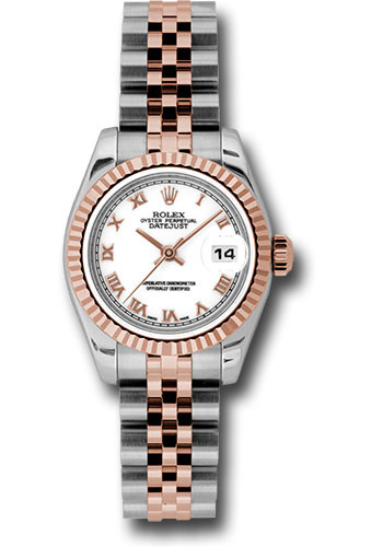 Rolex Watches - Datejust Lady - Steel and Gold Pink Gold - Fluted Bezel - Jubilee - Style No: 179171 wrj