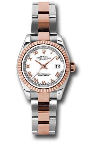 Rolex Watches - Datejust Lady - Steel and Gold Pink Gold - Fluted Bezel - Oyster - Style No: 179171wro
