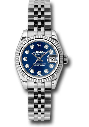 Rolex Watches - Datejust Lady - Steel Fluted Bezel - Jublilee Bracelet - Style No: 179174bldj