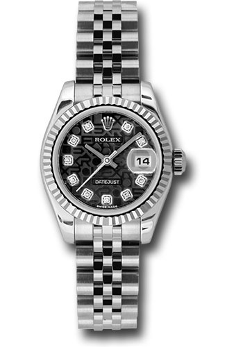 Rolex Watches - Datejust Lady - Steel Fluted Bezel - Jublilee Bracelet - Style No: 179174bkjdj