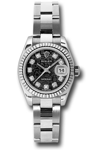Rolex Watches - Datejust Lady - Steel Fluted Bezel - Oyster Bracelet - Style No: 179174 bkjdo
