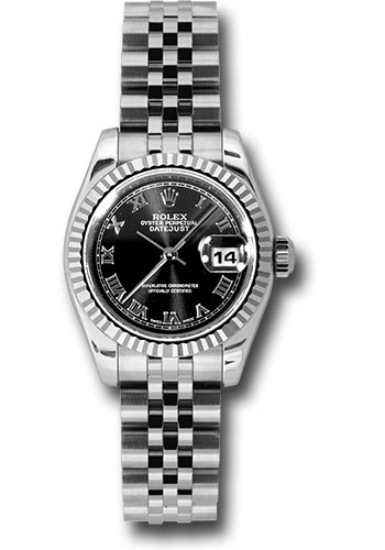 Rolex Watches - Datejust Lady - Steel Fluted Bezel - Jublilee Bracelet - Style No: 179174bkrj