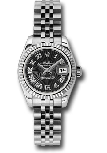 Rolex Watches - Datejust Lady - Steel Fluted Bezel - Jublilee Bracelet - Style No: 179174bksbrj