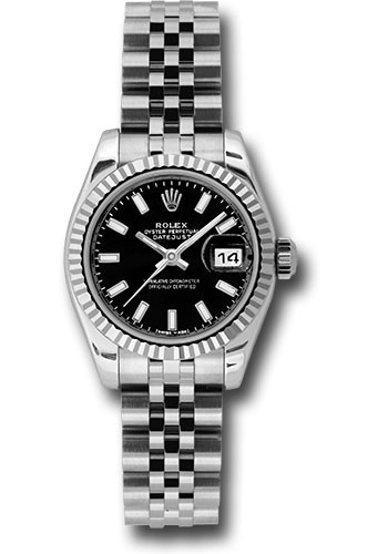 Rolex Watches - Datejust Lady - Steel Fluted Bezel - Jublilee Bracelet - Style No: 179174bksj