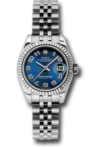 Rolex Watches - Datejust Lady - Steel Fluted Bezel - Jublilee Bracelet - Style No: 179174blcaj