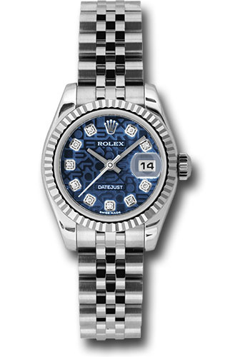 Rolex Watches - Datejust Lady - Steel Fluted Bezel - Jublilee Bracelet - Style No: 179174bljdj