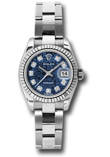 Rolex Watches - Datejust Lady - Steel Fluted Bezel - Oyster Bracelet - Style No: 179174 bljdo