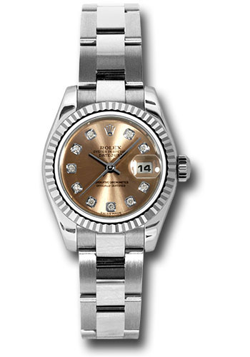 Rolex Watches - Datejust Lady - Steel Fluted Bezel - Oyster Bracelet - Style No: 179174 pdo