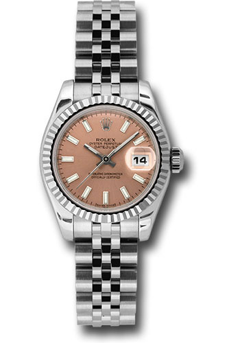 Rolex Watches - Datejust Lady - Steel Fluted Bezel - Jublilee Bracelet - Style No: 179174psj