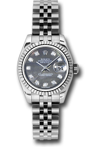 Rolex Watches - Datejust Lady - Steel Fluted Bezel - Jublilee Bracelet - Style No: 179174dkmdj