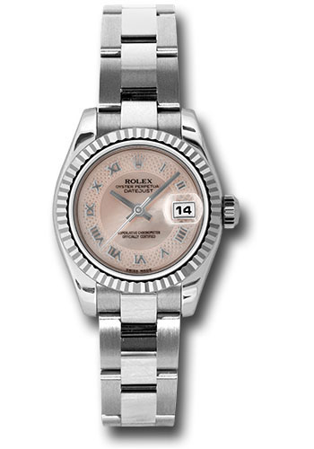 Rolex Watches - Datejust Lady - Steel Fluted Bezel - Oyster Bracelet - Style No: 179174 mpdro
