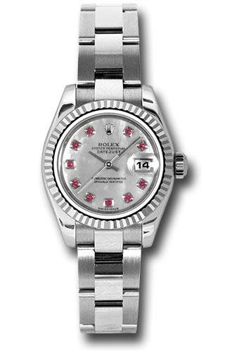 Rolex Watches - Datejust Lady - Steel Fluted Bezel - Oyster Bracelet - Style No: 179174 mrbo
