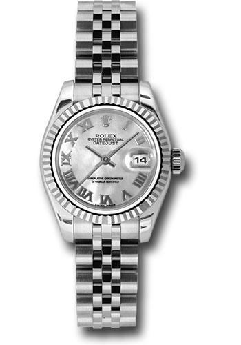 Rolex Watches - Datejust Lady - Steel Fluted Bezel - Jublilee Bracelet - Style No: 179174mrj