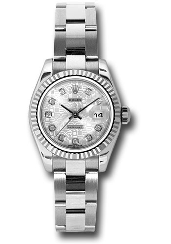 Rolex Watches - Datejust Lady - Steel Fluted Bezel - Oyster Bracelet - Style No: 179174 sjdo