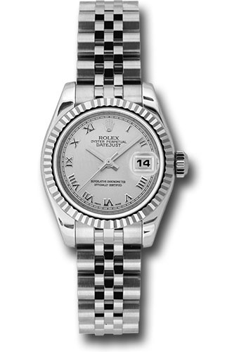 Rolex Watches - Datejust Lady - Steel Fluted Bezel - Jublilee Bracelet - Style No: 179174srj