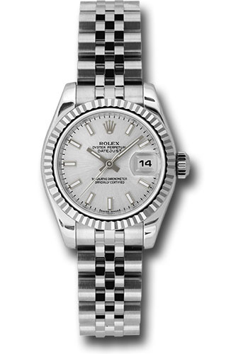 Rolex Watches - Datejust Lady - Steel Fluted Bezel - Jublilee Bracelet - Style No: 179174ssj