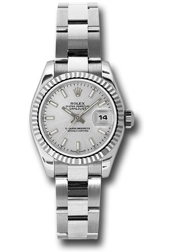 Rolex Watches - Datejust Lady - Steel Fluted Bezel - Oyster Bracelet - Style No: 179174 sso