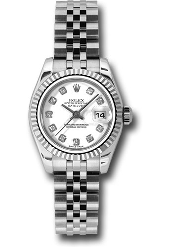 Rolex Watches - Datejust Lady - Steel Fluted Bezel - Jublilee Bracelet - Style No: 179174wdj