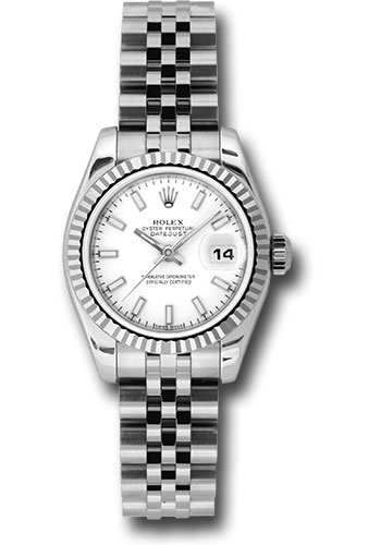 Rolex Watches - Datejust Lady - Steel Fluted Bezel - Jublilee Bracelet - Style No: 179174wsj