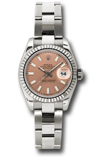 Rolex Watches - Datejust Lady - Gold President White Gold - Fluted Bezel - Oyster - Style No: 179179 pso
