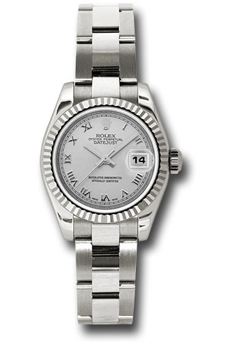 Rolex Watches - Datejust Lady - Gold President White Gold - Fluted Bezel - Oyster - Style No: 179179 sro