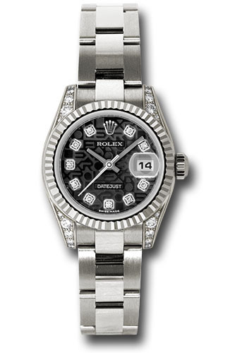 Rolex Watches - Datejust Lady - Gold President White Gold - Fluted Bezel - Oyster - Style No: 179239 bkjdo