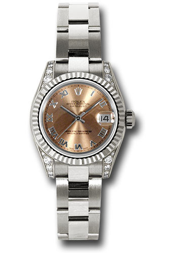 Rolex Watches - Datejust Lady - Gold President White Gold - Fluted Bezel - Oyster - Style No: 179239 pro