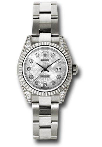 Rolex Watches - Datejust Lady - Gold President White Gold - Fluted Bezel - Oyster - Style No: 179239 sjdo
