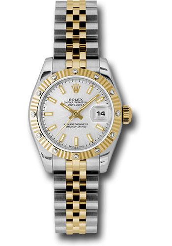 Rolex Watches - Datejust Lady - Steel and Gold Yellow Gold - 12 Dia Bezel - Jubilee - Style No: 179313 ssj