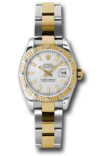 Rolex Watches - Datejust Lady - Steel and Gold Yellow Gold - 12 Dia Bezel - Oyster - Style No: 179313 sso