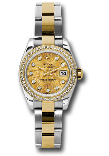 Rolex Watches - Datejust Lady - Steel and Gold Yellow Gold - 46 Dia Bezel - Oyster - Style No: 179383 ygcdo