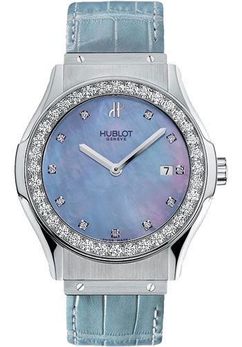 Hublot Watches - Classic 41mm Stainless Steel With Diamonds - Style No: 1905.NB24.1.014.1.croco