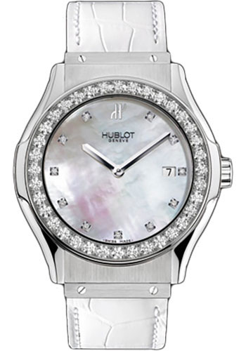 Hublot Watches - Classic 41mm Stainless Steel With Diamonds - Style No: 1905.NW24.1.014.1.croco