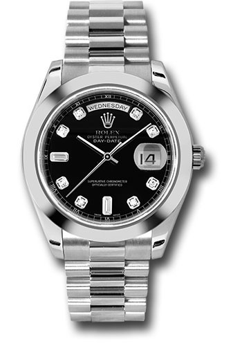 Rolex Watches - Day-Date II President Platinum - Polished Bezel - Style No: 218206 bkdp
