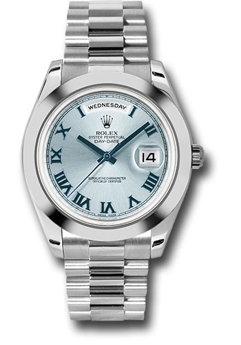 Rolex Watches - Day-Date II President Platinum - Polished Bezel - Style No: 218206 iblblrp