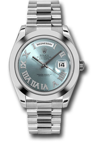 Rolex Watches - Day-Date II President Platinum - Polished Bezel - Style No: 218206 ibldrp