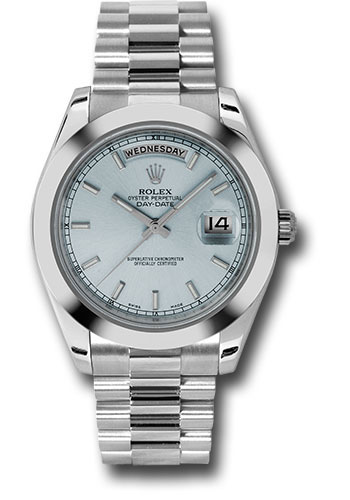 Rolex Watches - Day-Date II President Platinum - Polished Bezel - Style No: 218206 iblip