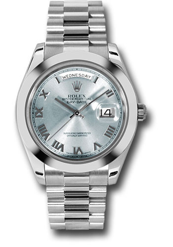 Rolex Watches - Day-Date II President Platinum - Polished Bezel - Style No: 218206 iblrp