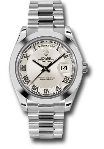 Rolex Watches - Day-Date II President Platinum - Polished Bezel - Style No: 218206 icrp