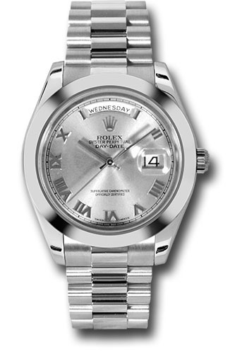 Rolex Watches - Day-Date II President Platinum - Polished Bezel - Style No: 218206 rrp