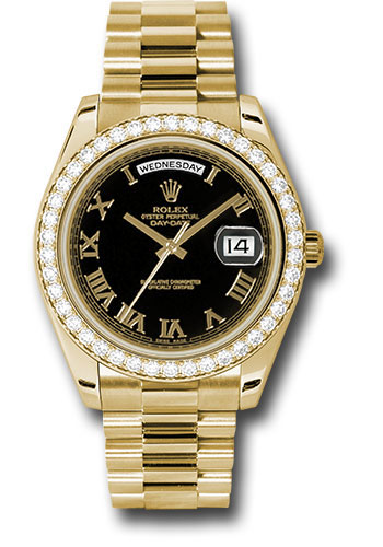 Rolex Watches - Day-Date II President Yellow Gold - Diamond Bezel - Style No: 218348 bkrp