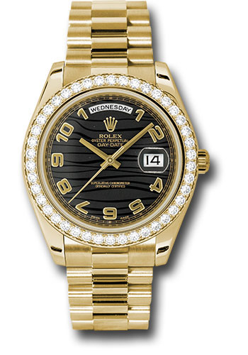 Rolex Watches - Day-Date II President Yellow Gold - Diamond Bezel - Style No: 218348 bkwap